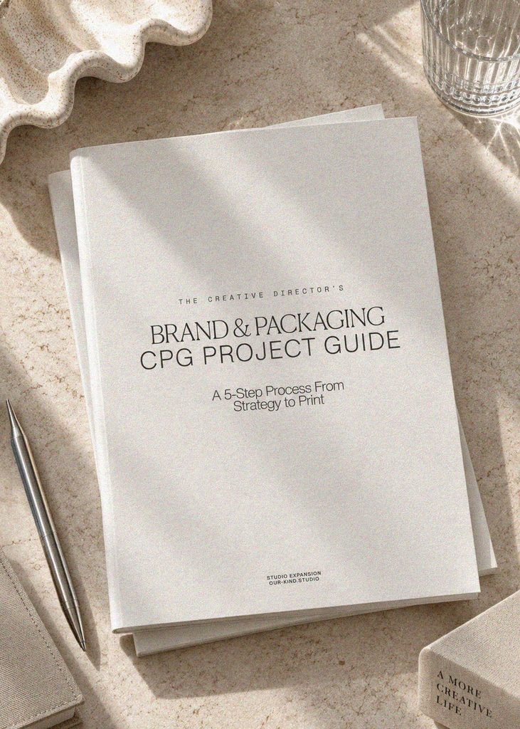 Free five-step packaging design guide for brand designers learning how to take projects from strategy to print